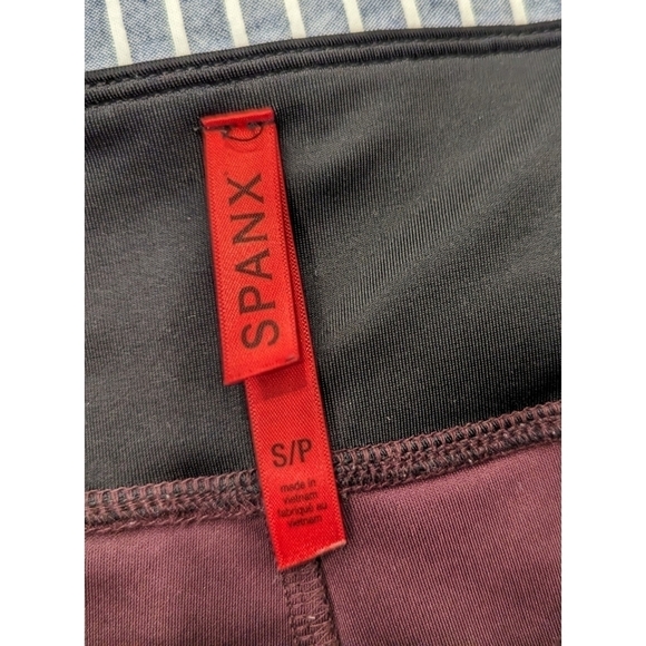 Spanx Micro Rib Knit Control Top Skimmer Leggings Pants Brandywine Size Small - Picture 7 of 7